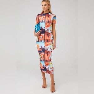 Peppermayo Into the City Mesh Maxi Dress